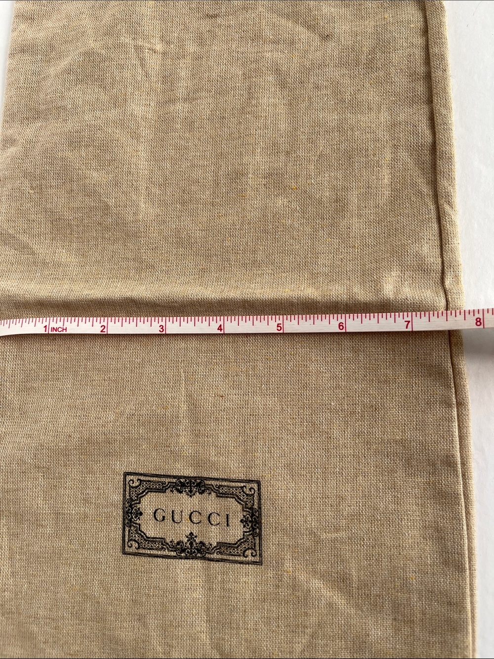Gucci Dust Bag Pouch Shoe Bag Travel Bag with Black Ties Vintage - Picture 4 of 6